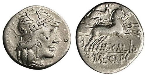 calidia roman coin denarius